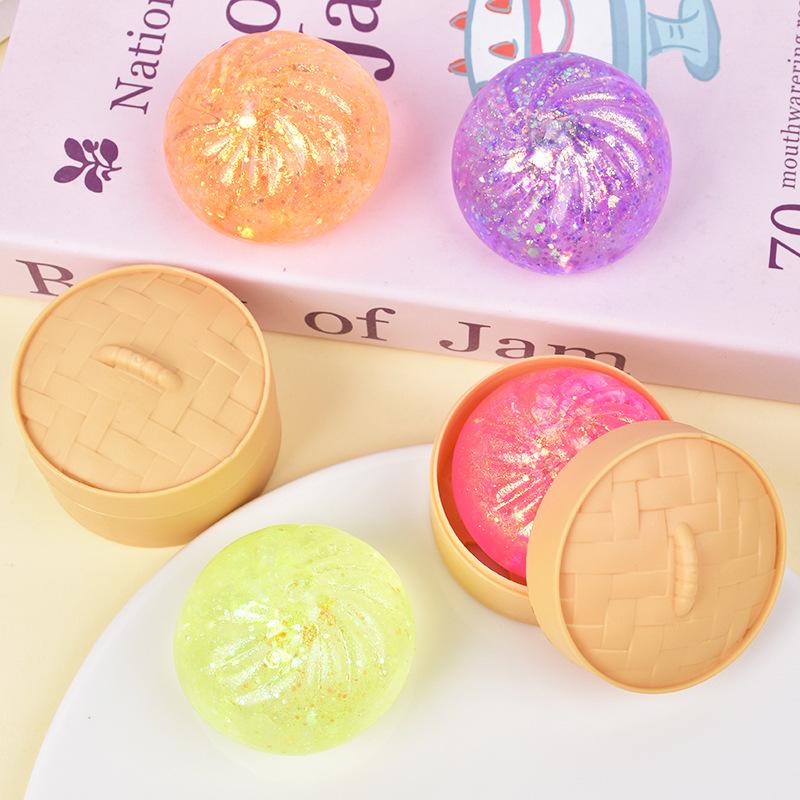 Kids Toys Dumplings - Glitter Dumpling Squeeze Toy Sensory Stress