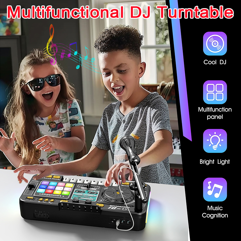 Kids Toys Bd - Multifunctional Kid DJ Turntable with Microphone