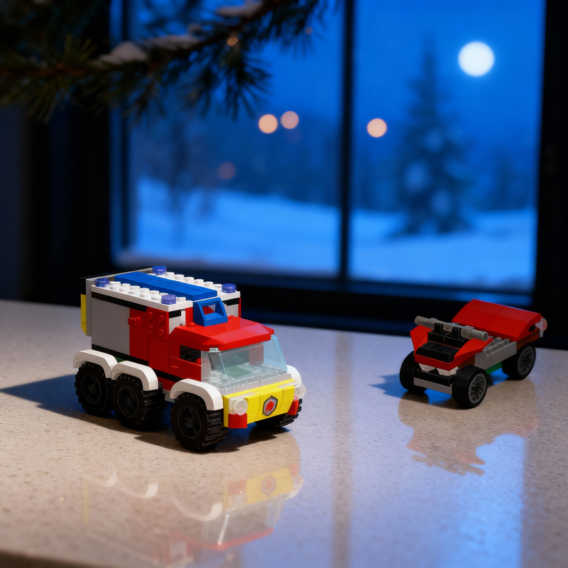 Kids Toys Quad - 144pcs MOC Fire Truck Quad City