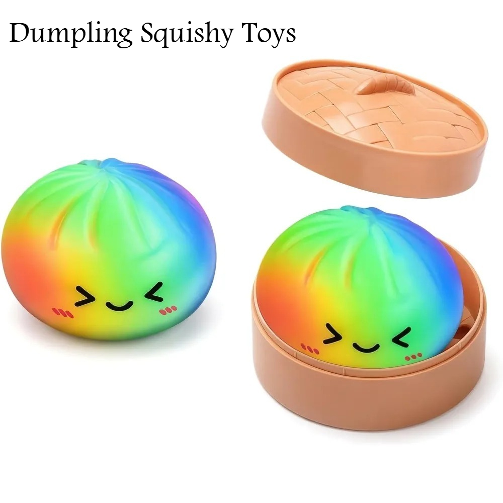 Kids Toys Dumplings - Rainbow Dumpling Squishy Toy TPR Slow