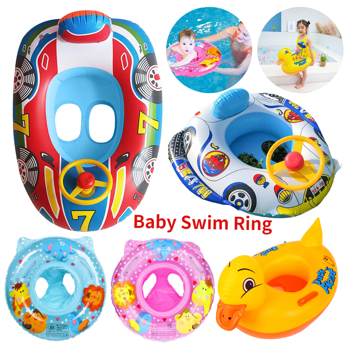Kids Toys Play Youtube - Baby Swim Ring Tube Pool Inflatable