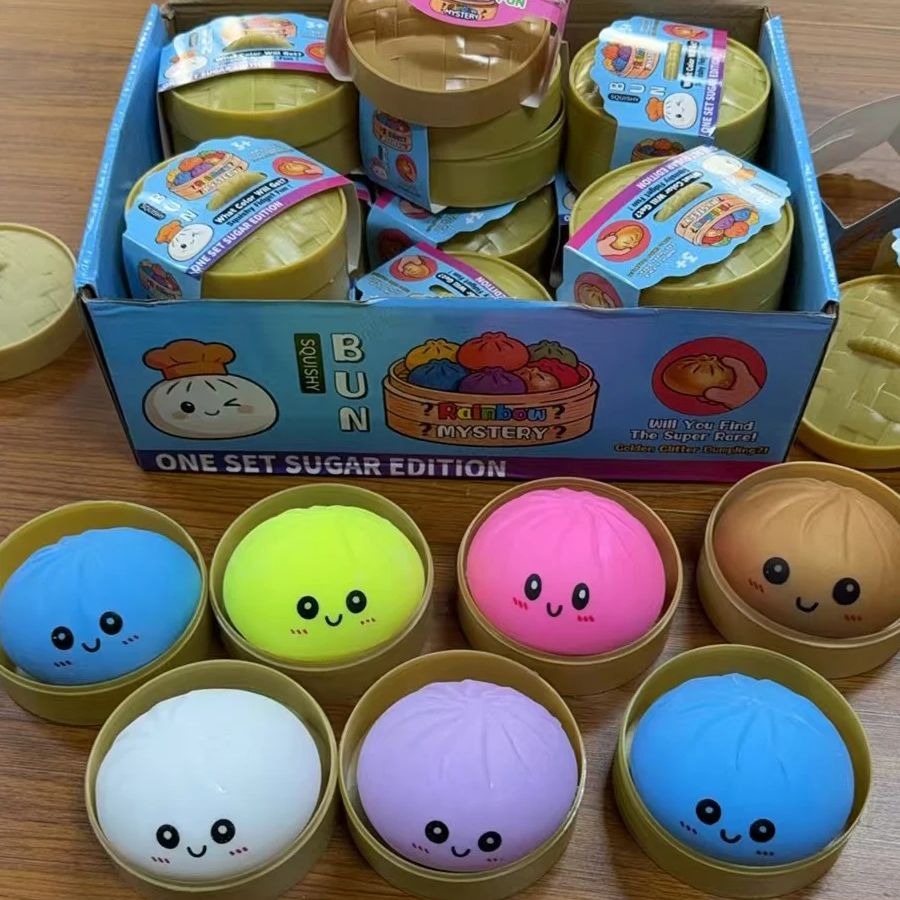 Kids Toys Dumplings - Large Dumpling Stress Ball with Steamer