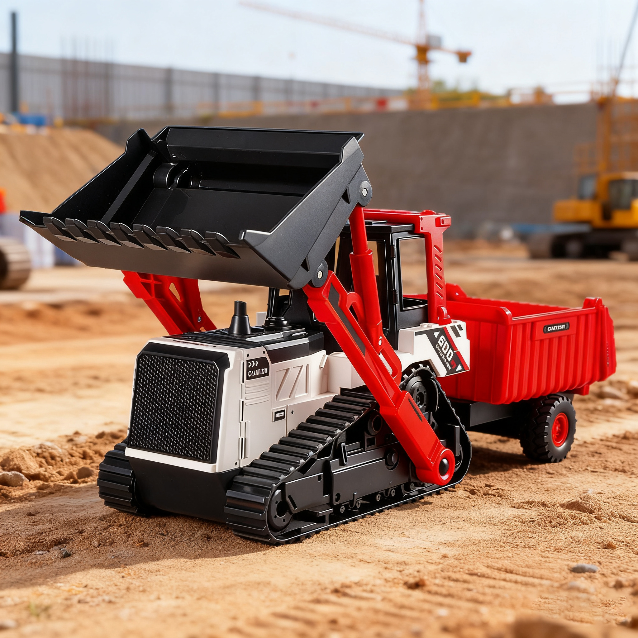 Kids Toys Vehicle - Engineering Vehicle Model Double Head Excavator