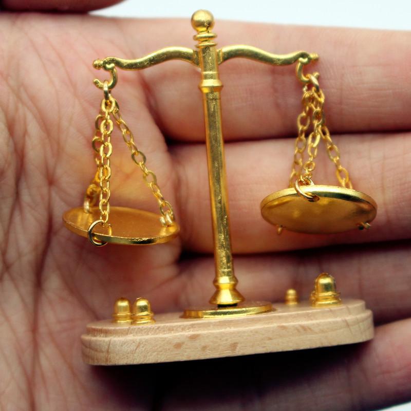 Kids Toys Vintage - 1:12 Dollhouse Vintage Balance Scale Miniatures