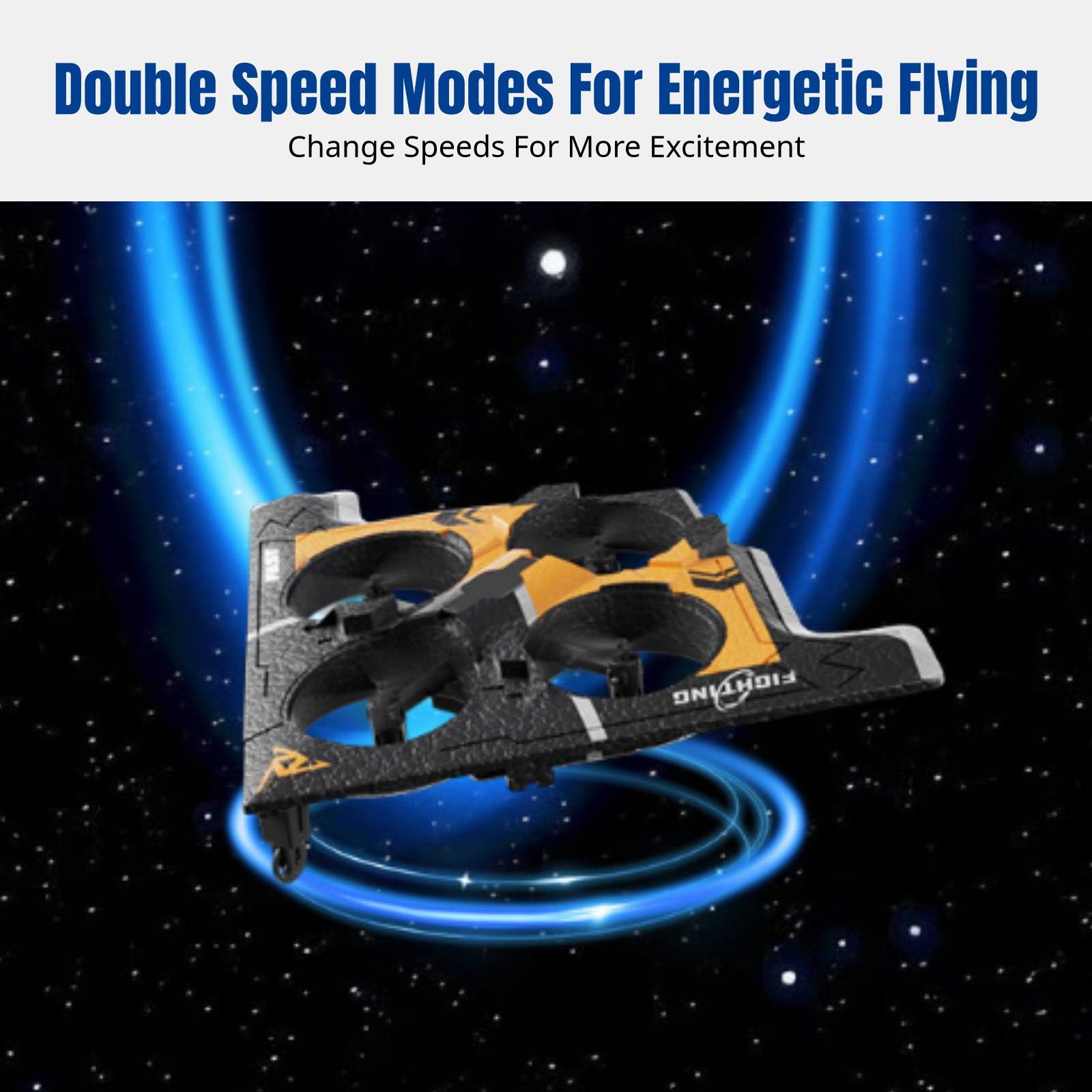 Kids Toys Quad - Durable Foam Remote Control Airplane, Quad-Propeller