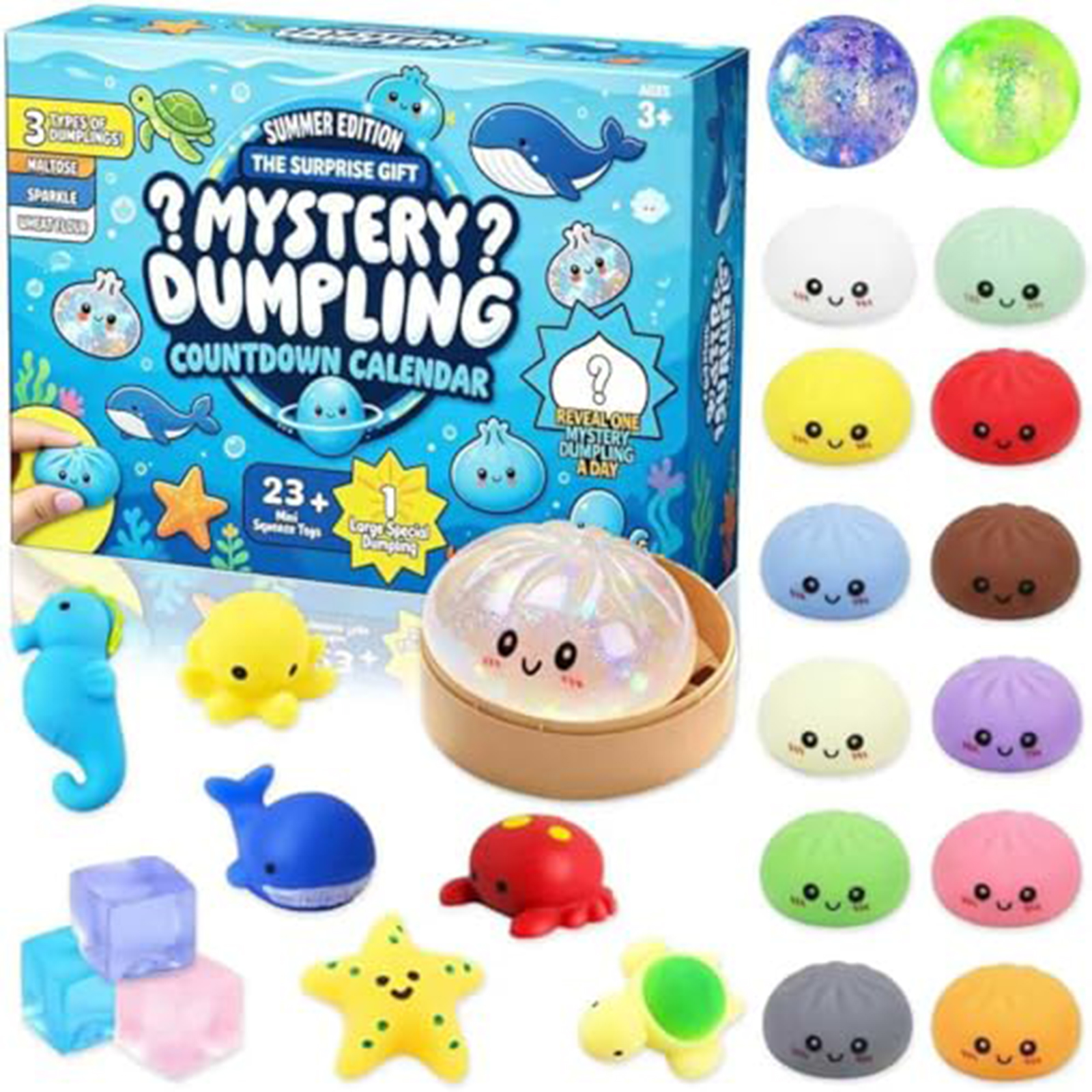 Kids Toys Dumplings - Squishy Fidget Mystery Dumpling 24 Day