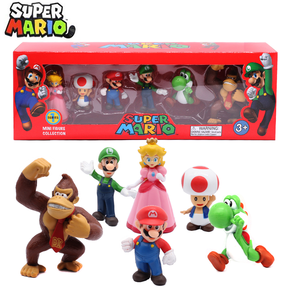 Kids Toys Animal - # 6pcs/set Super Mario Bros PVC