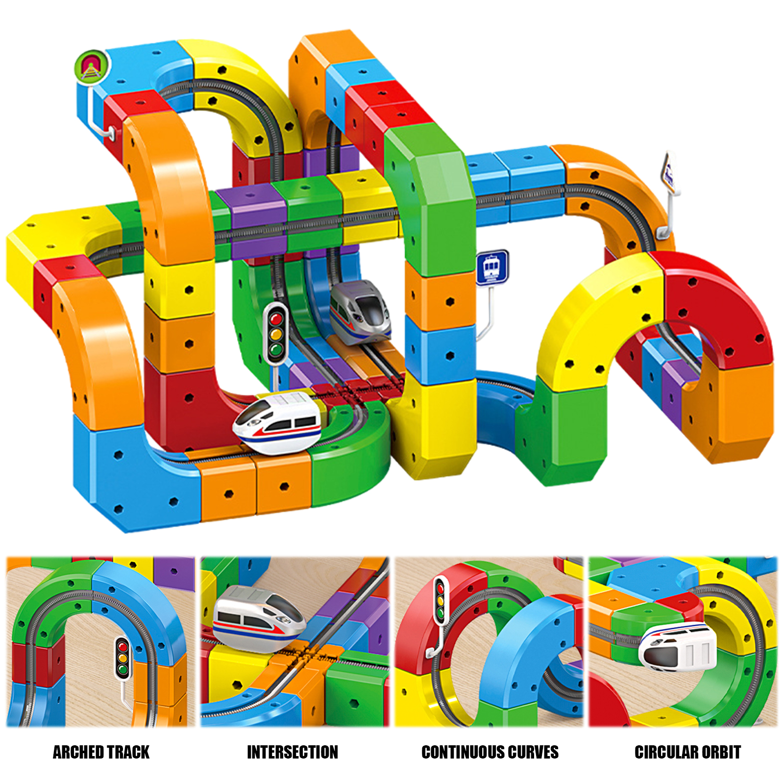 Electric Magnetic Track Set wi - Kids Toys Vehicle 评论和价格