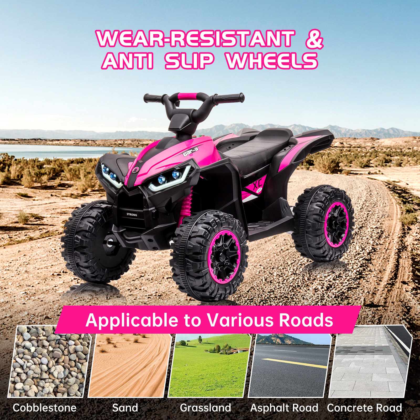 Kids Electric Quad Bike 12V, E - Kids Toys Quad 评论和价格