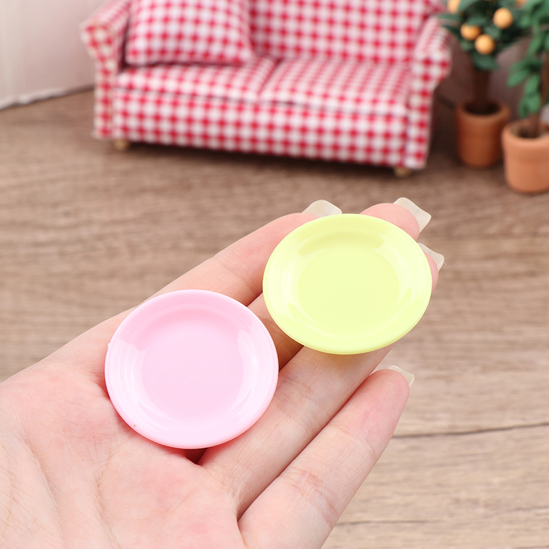 5Pcs Dollhouse Mini Food Plate - Kids Toys Kitchen 评论和价格