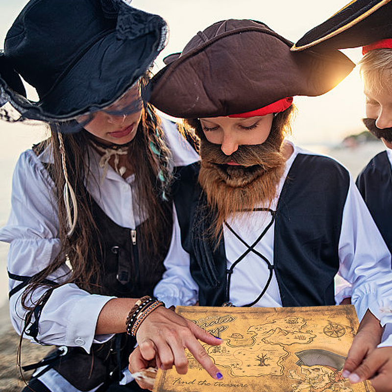 ！Pirate Adventure Treasure Map - Kids Toys Vintage 评论和价格