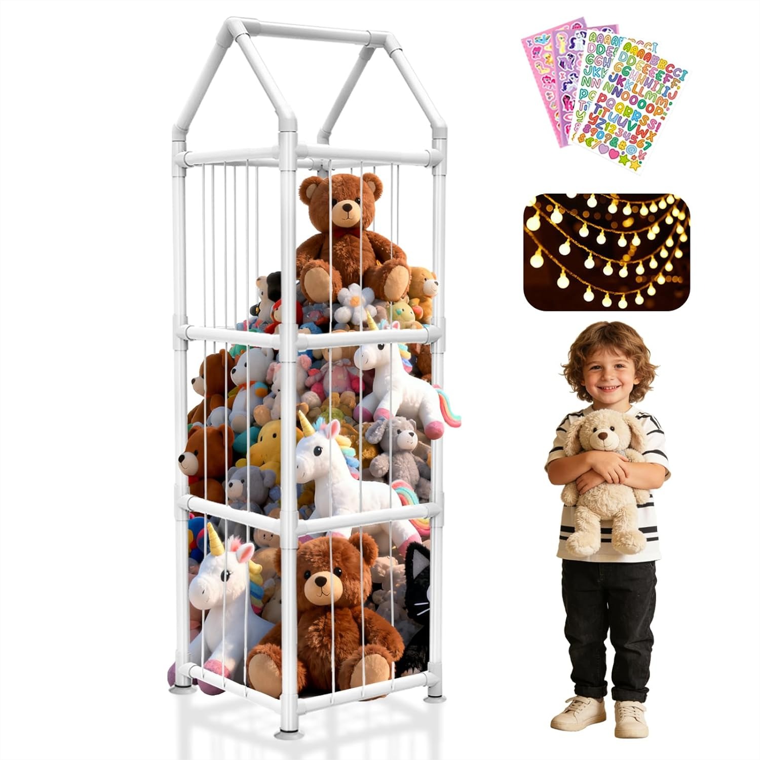 Stuffed Animal Storage with Su - Kids Toys Animal 评论和价格