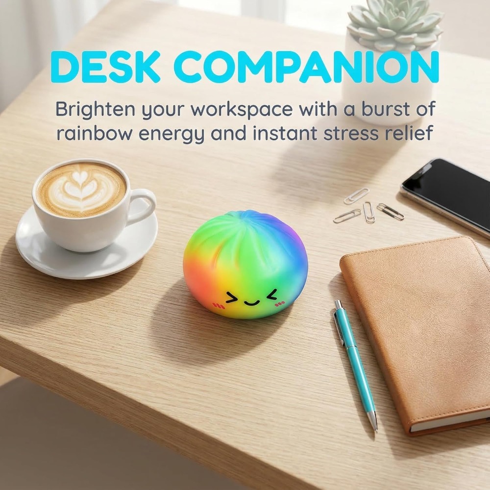 Rainbow Color Dumpling Squishy - Kids Toys Dumplings 评论和价格