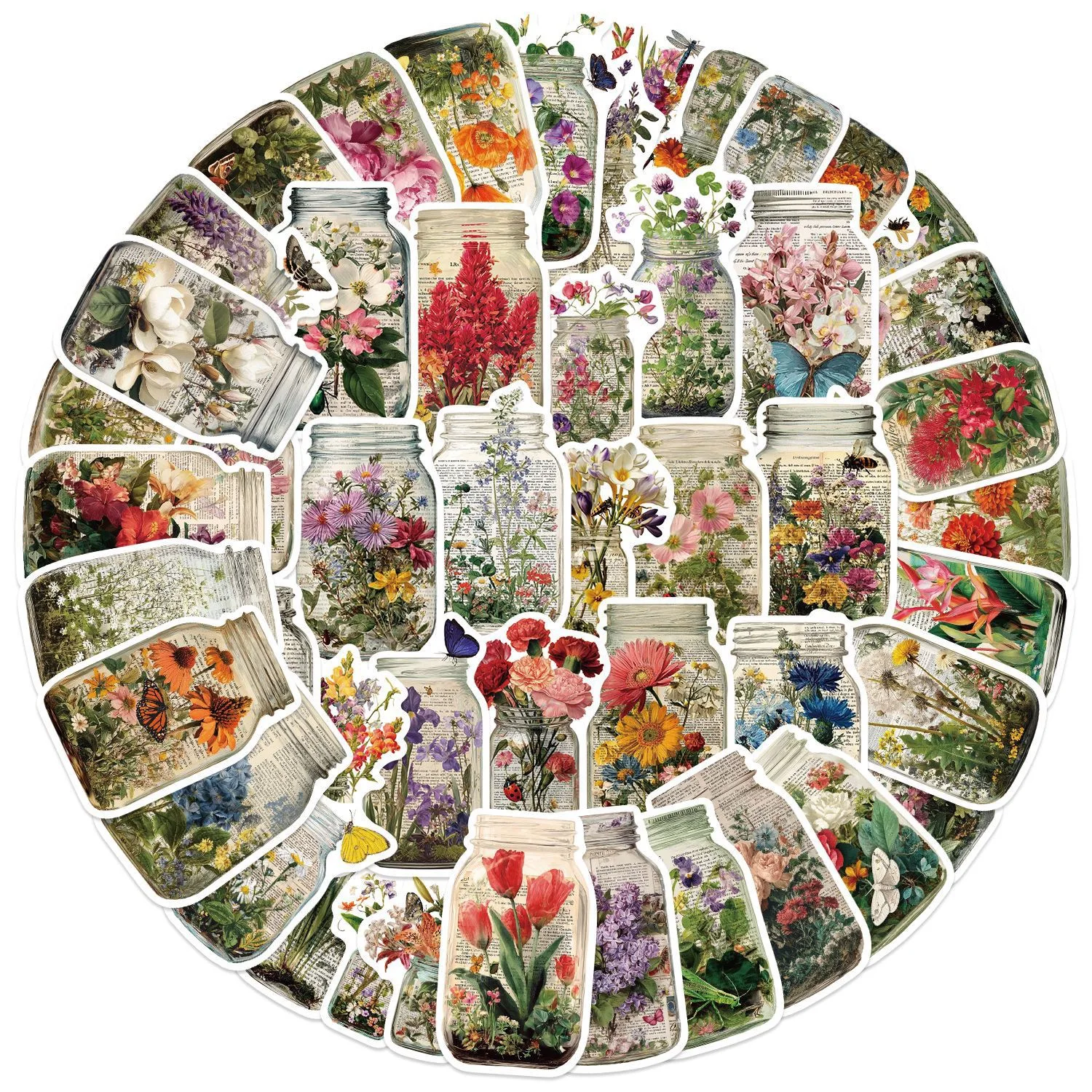 50pcs Vintage Bottle Flower St - Kids Toys Vintage 评论和价格
