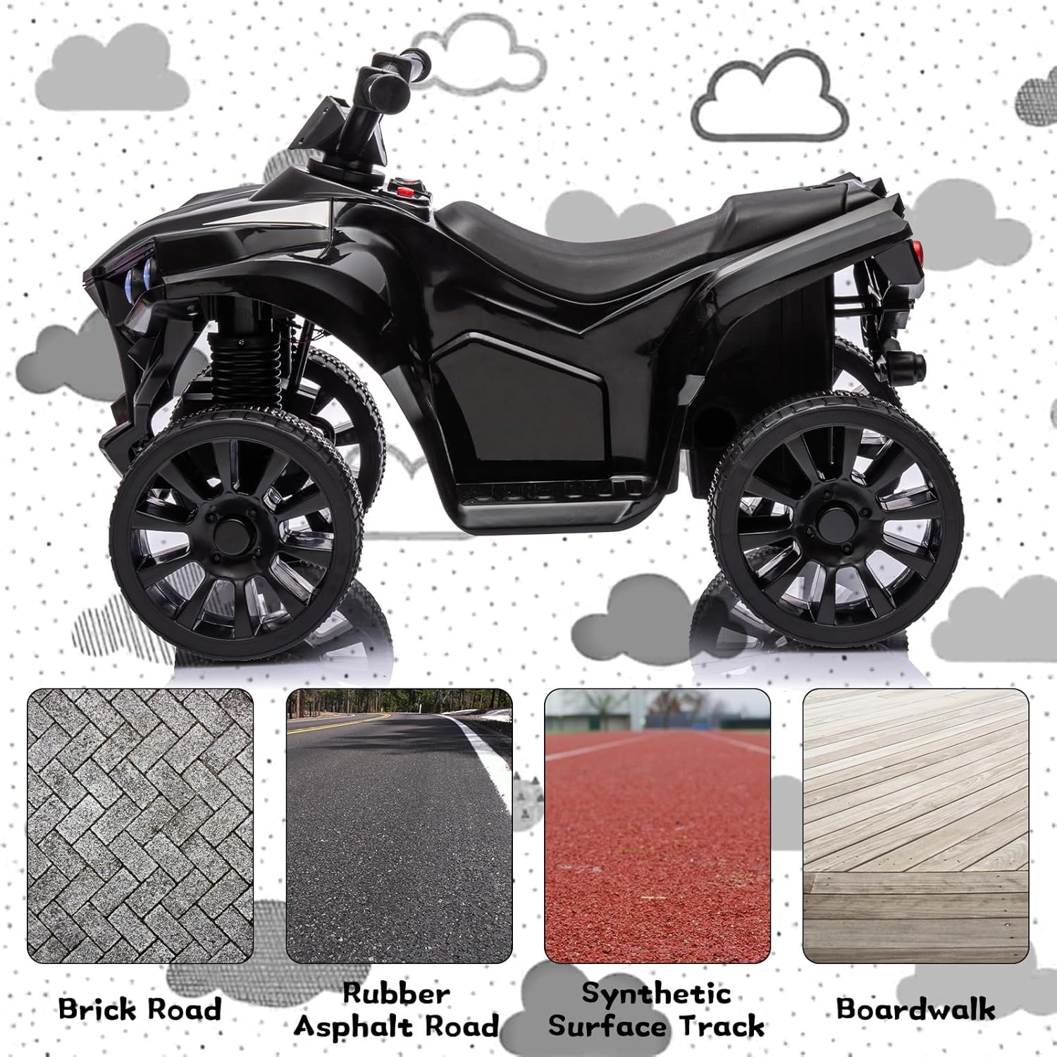 6V Ride on Toy, Kids ATV 4 Whe - Kids Toys Quad 评论和价格