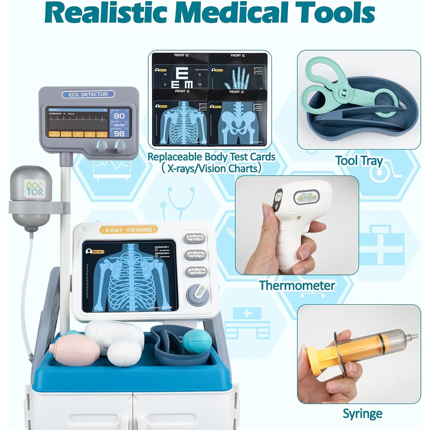 Doctor Kit Toy Pretend Play Do - Kids Xray Toys 评论和价格