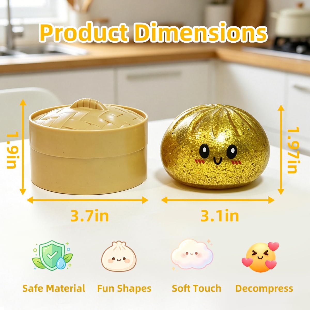 Glitter Dumpling Squishy Toy S - Kids Toys Dumplings 评论和价格