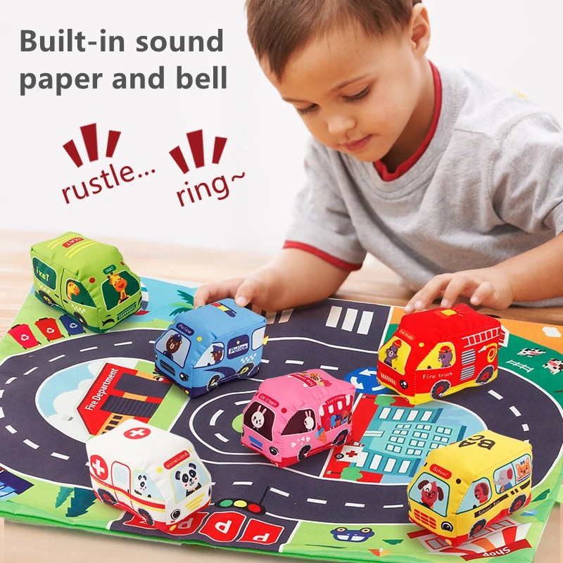 Soft Fabric Car Toy Set for Ba - Kids Toys Vehicle 评论和价格