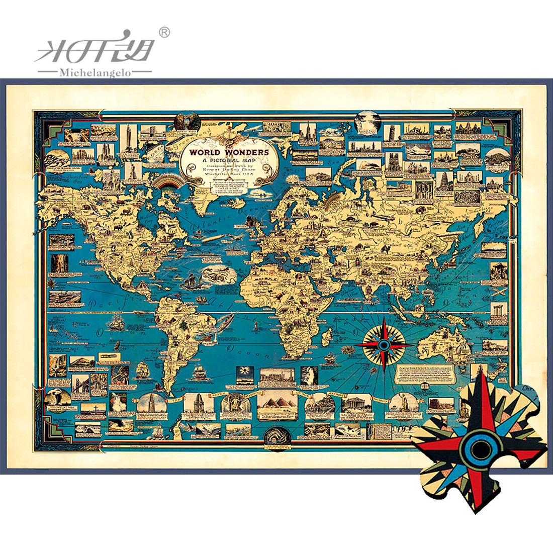 Michelangelo Wooden Jigsaw Puz - Kids Toys Under 1000 评论和价格