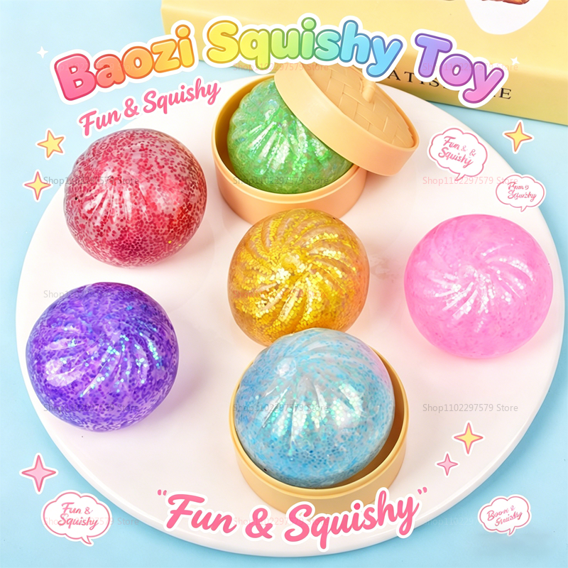 Colorful Glitter Dumpling Rele - Kids Toys Dumplings 评论和价格